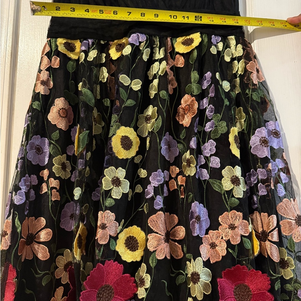 Just Me Black Floral Midi Dress - Picture 7 of 9